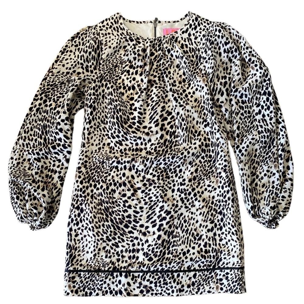 LDT | Leopard Animal Print Lined Midi Dress Women’s Size 8 / Medium